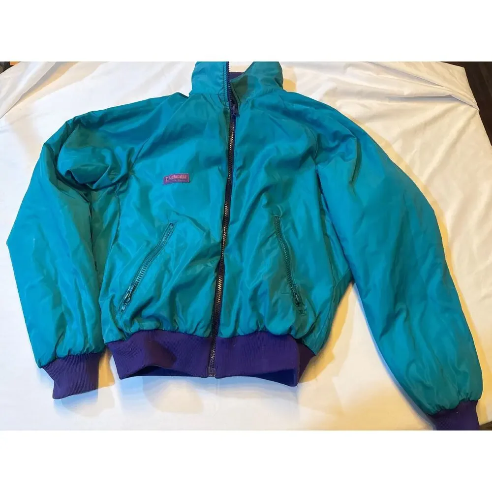 Columbia Powder Keg Womens M 3-in-1 Ski Jacket Reversible Liner Vintage